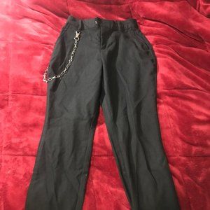 black trousers